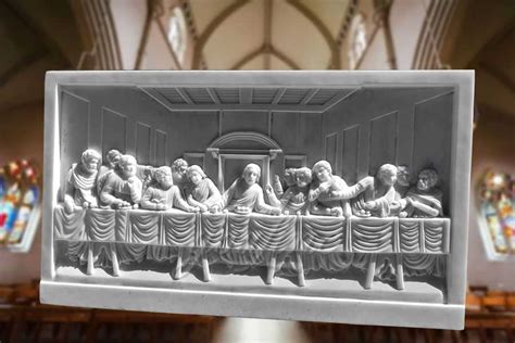 Decorative Religious Theme The Last Supper Marble Relief Sculpture-You Fine Sculpture