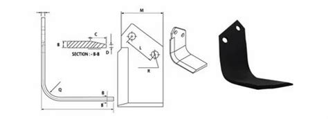 Rotary Tiller Blades - View Specifications & Details of Rotary Tiller Blades by Agri Till India ...