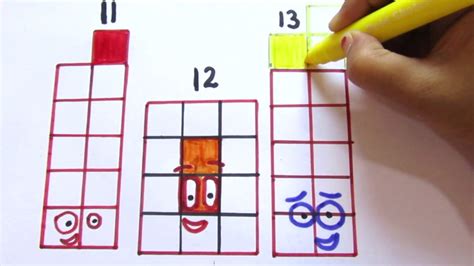 How To Draw Number 14 Numberblocks Youtube | Images and Photos finder