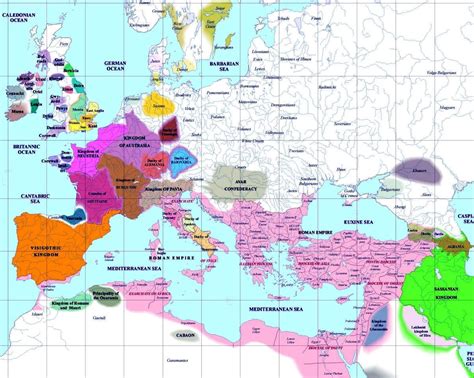 6th Century Map Of Europe – Topographic Map of Usa with States