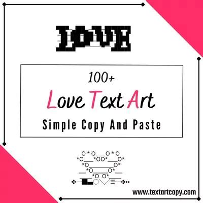 100+ Love Text Art Copy And Paste