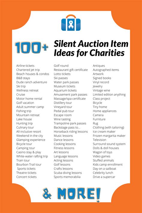 100+ Silent Auction Item Ideas for Charities That Donors Will Love ...