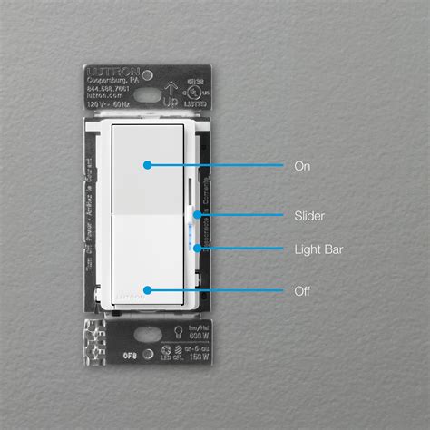 Lutron Diva Smart Dimmer Switch White DVRF-6L-WH-R - Best Buy