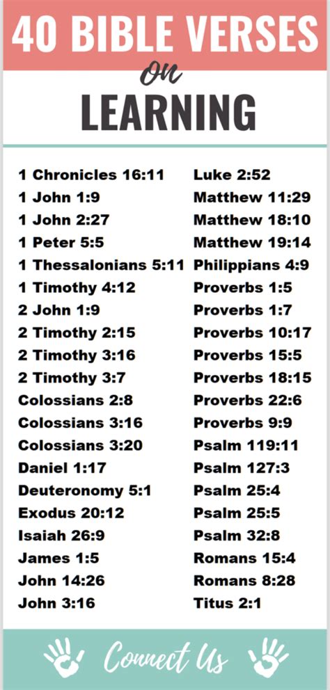 40 Encouraging Bible Scriptures on Learning – ConnectUS