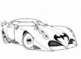Batmobile Coloring Page sketch template