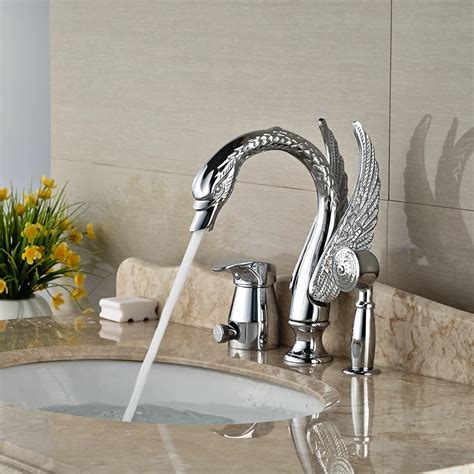 Bathtub Faucets With Sprayer / ANZZI Ahri Series 2-Handle Deck-Mount Roman Tub Faucet ...