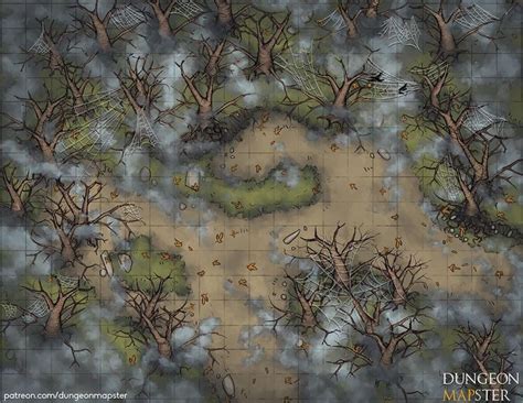 Misty/ Foggy Woodland | Fantasy map, Dungeon maps, Dungeons and dragons