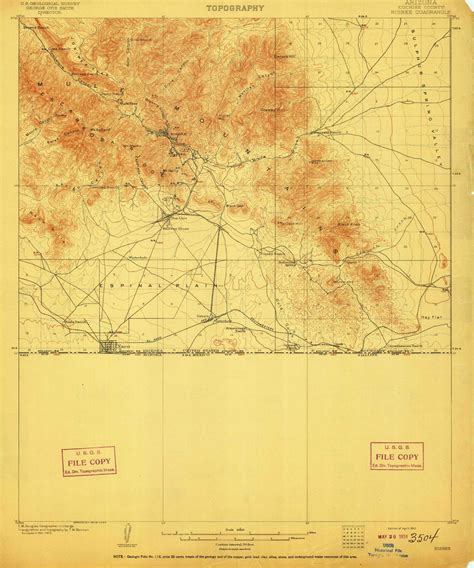 Bisbee, Arizona 1910 (1910) USGS Old Topo Map Reprint 15x15 AZ Quad 314383 - OLD MAPS