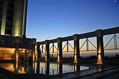 By Night: The Outdoor Pool at The Spa, Four Seasons Amman! These are what sunsets in Amman look ...