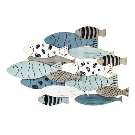 Stratton Home Decor Modern School of Fish Wall Décor