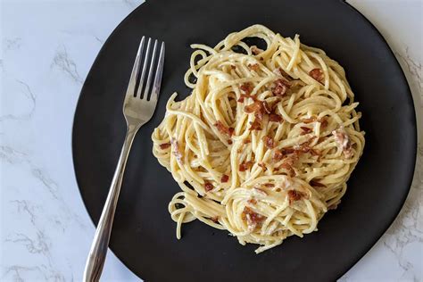 Spaghetti Carbonara (No Egg) • The Candid Cooks