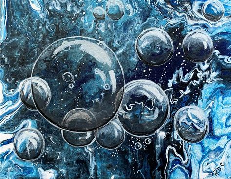 Bubbles Painting by Robin Crawford - Pixels