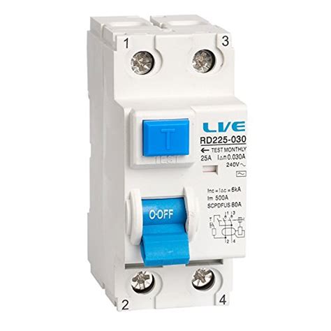 Buy 2 Pole 100 Amp 30mA RCD RCCB Residual Current Device/Circuit ...