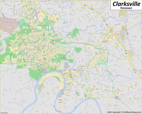 Clarksville Map | Tennessee, U.S. | Discover Clarksville with Detailed Maps