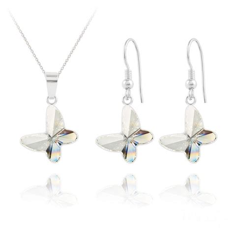 Butterfly Silver Jewellery Set – Sterling Silver Jewelry Set with ...