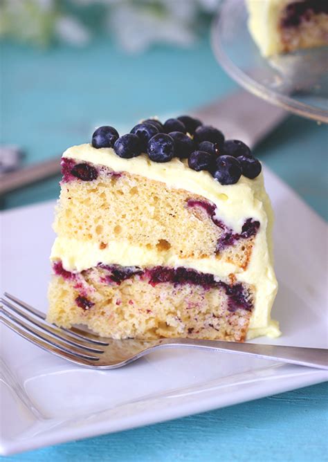 Easy Blueberry Cake with Whipped Lemon Frosting