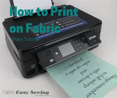 How to Print on Fabric with an Inkjet Printer at Home - Easy Sewing For ...