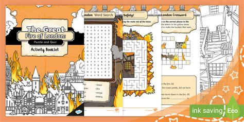 The Great Fire of London Puzzle and Quiz Activity Booklet (Ages 5 - 7)