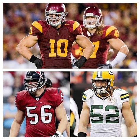 Clay Matthews & Brian Cushing at USC, Brian Cushing Houston Texan & Clay Matthews Greenbay ...