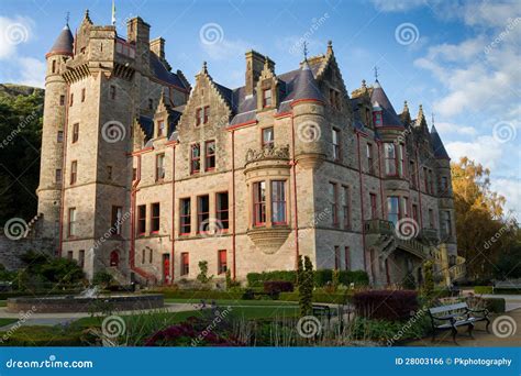 Belfast Castle, Northern Ireland Stock Photo - Image of park, blue ...