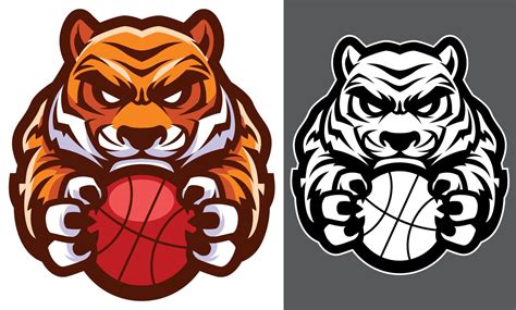 Tiger Basketball Mascot 14848551 Vector Art at Vecteezy