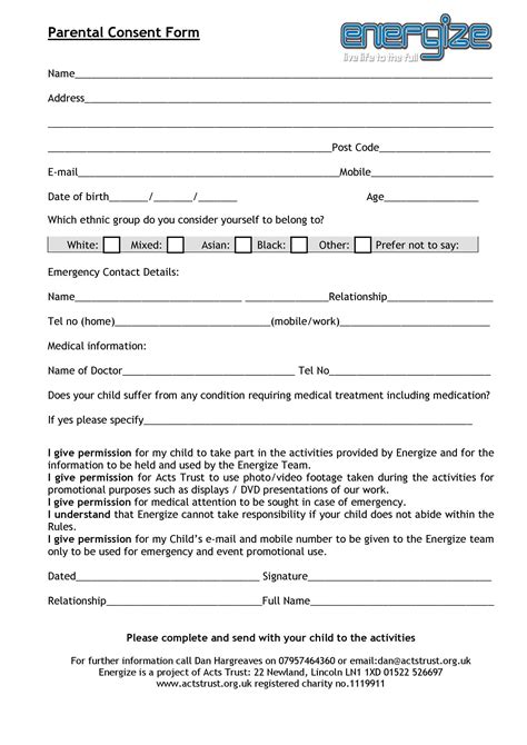 Free Printable Template Medical Consent Form Template - Printable Forms Free Online