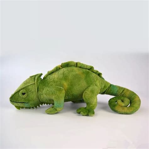 Children Realistic Plush Stuffed Animals Toys Lifelike Chameleon Simulation Lizard Soft Plush ...