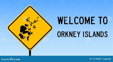 Orkney Islands Map on Road Sign. Stock Vector - Illustration of ...