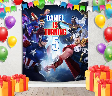 Custom Marvel Birthday Banner, Birthday Banner, Birthday Decoration ...