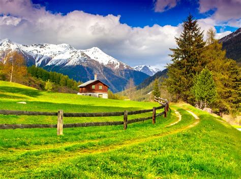 Spring Landscape in the Swiss Alps jigsaw puzzle in Puzzle of the Day puzzles on ...