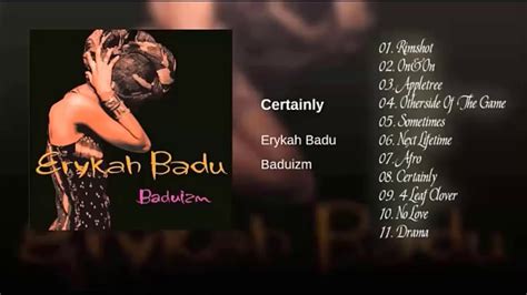 Erykah Badu Baduizm Full Album 1996 Playlist - YouTube