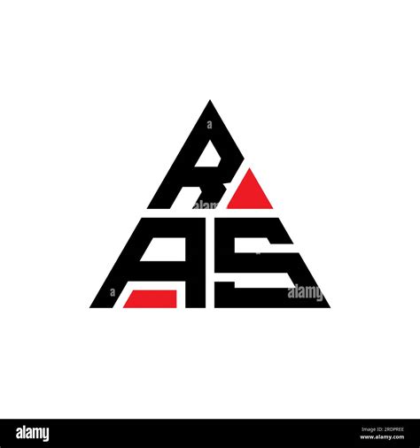 RAS triangle letter logo design with triangle shape. RAS triangle logo ...