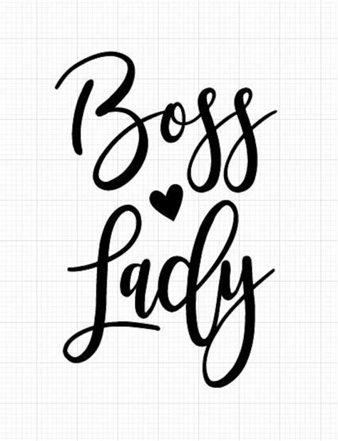 Boss Lady SVG Silhouette Svg Cutting Files for Silhouette - Etsy