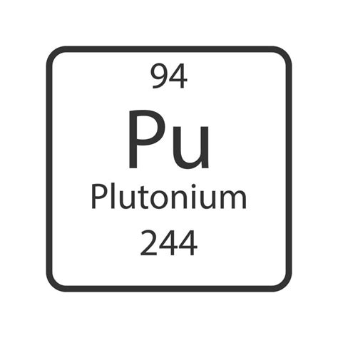 Plutonium symbol. Chemical element of the periodic table. Vector illustration. 10422274 Vector ...