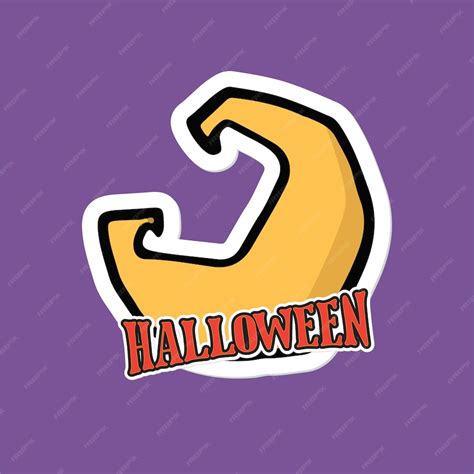 Premium Vector | Halloween moon stickers