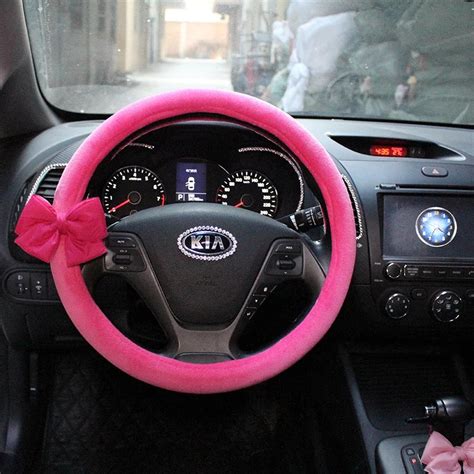 Hot Pink Steering wheel cover with Bow – Carsoda