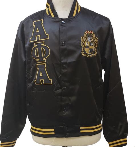 Buffalo Dallas Alpha Phi Alpha Satin Jacket [Black - S] > Product ...