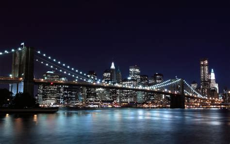 Download Manhattan New York City Man Made Brooklyn Bridge HD Wallpaper