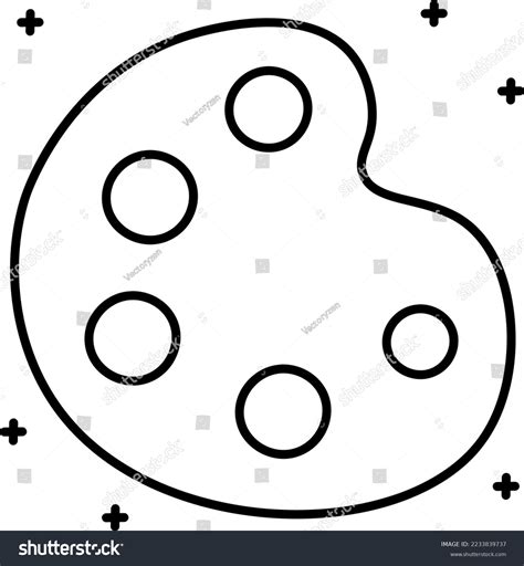 Artist Pallet Hand Drawn Icon Vector Stock Vector (Royalty Free) 2233839737 | Shutterstock