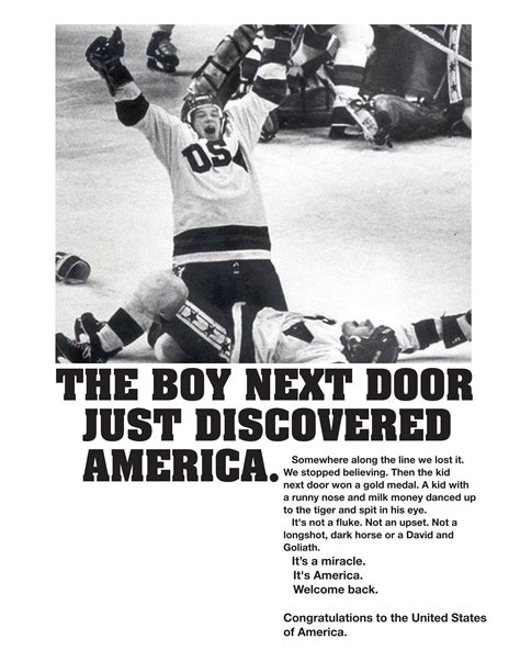 Jack O'Callahan Boy Next door Miracle on Ice 1980 USA Hockey Team Lake ...