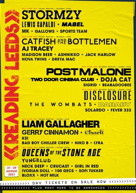 Reading & Leeds 2021 add more names and announce day splits and day tickets