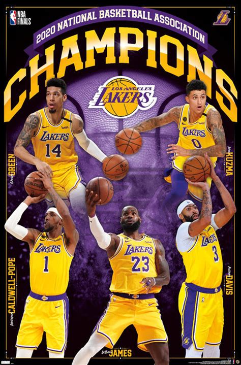 Los Angeles Lakers 2020 NBA Champions Official Commemorative Poster ...