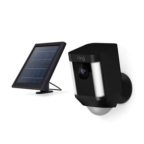 Shop Ring Spotlight Camera Battery - Black + Solar Panel Bundle at ...