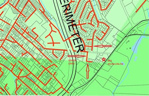 LAbeled Sewer map aerial – Whitworth Land Corporation