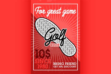 Color vintage golf club banner By Netkoff | TheHungryJPEG