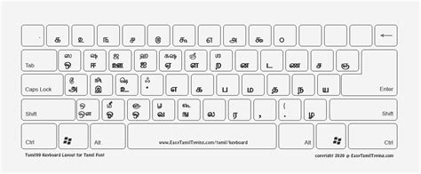 Tamil Typing Keyboard Layout