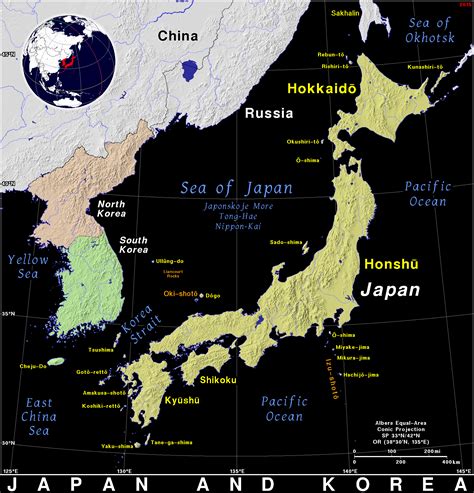 Map Of Japan And Korea