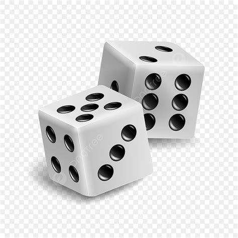 Two Dice Clipart Vector, Playing Dice Vector Set Realistic 3d Illustration Of Two White Dice ...