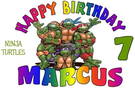 NINJA TURTLES BIRTHDAY T-SHIRT Personalized Any Name/Age Toddler to ...