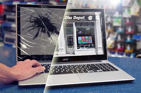 Cracked and Damaged Laptop Screen Replacement | Disc Depot Dundee